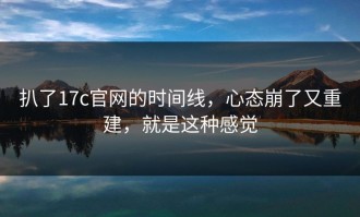 扒了17c官网的时间线，心态崩了又重建，就是这种感觉