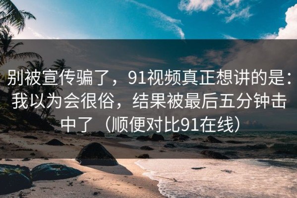 别被宣传骗了，91视频真正想讲的是：我以为会很俗，结果被最后五分钟击中了（顺便对比91在线）