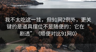 我不太吃这一挂，但91网2例外，更关键的是道具摆位不是随便的：它在“剧透”（顺便对比91网0）