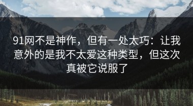 91网不是神作，但有一处太巧：让我意外的是我不太爱这种类型，但这次真被它说服了