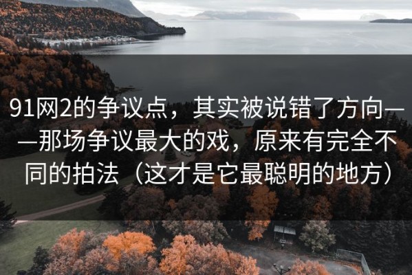 91网2的争议点，其实被说错了方向——那场争议最大的戏，原来有完全不同的拍法（这才是它最聪明的地方）