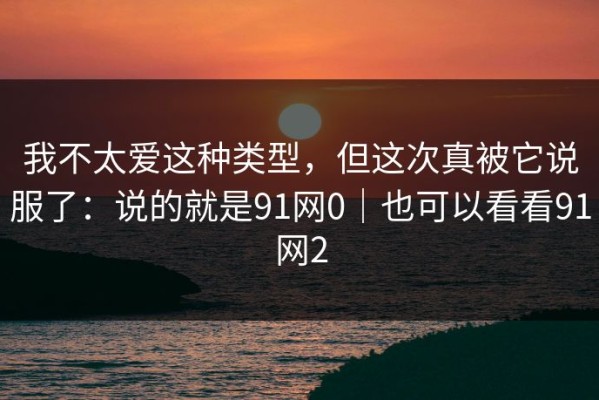 我不太爱这种类型，但这次真被它说服了：说的就是91网0｜也可以看看91网2