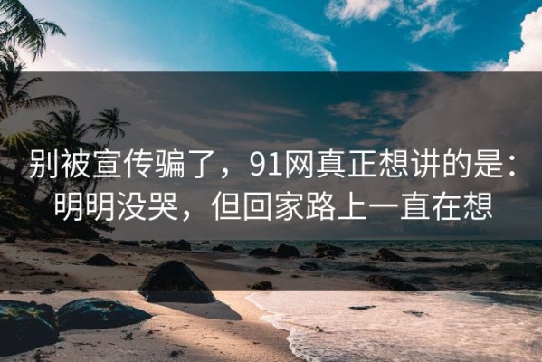 别被宣传骗了，91网真正想讲的是：明明没哭，但回家路上一直在想