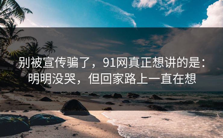别被宣传骗了，91网真正想讲的是：明明没哭，但回家路上一直在想
