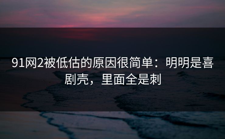 91网2被低估的原因很简单：明明是喜剧壳，里面全是刺
